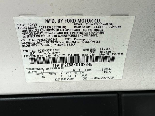 Used 2019 Ford Taurus SEL w/ Equipment Group 201A FWD image 20