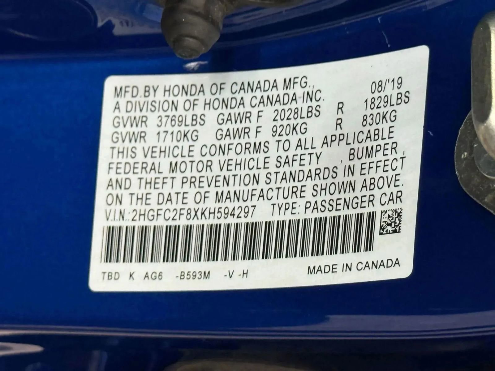 Used 2019 Honda Civic Sport image 37