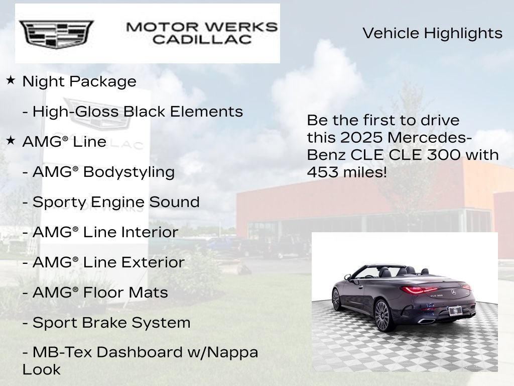 Used 2025 Mercedes-Benz CLE 300 4MATIC Cabriolet w/ Night Package image 13