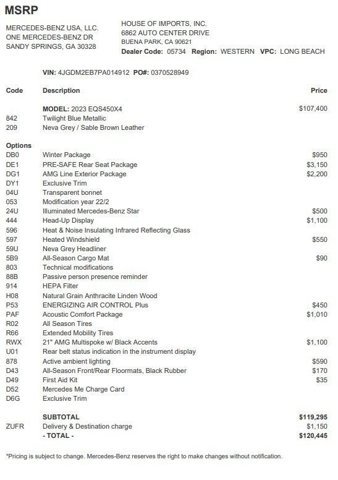 Certified 2023 Mercedes-Benz EQS 450+ 4MATIC SUV image 4