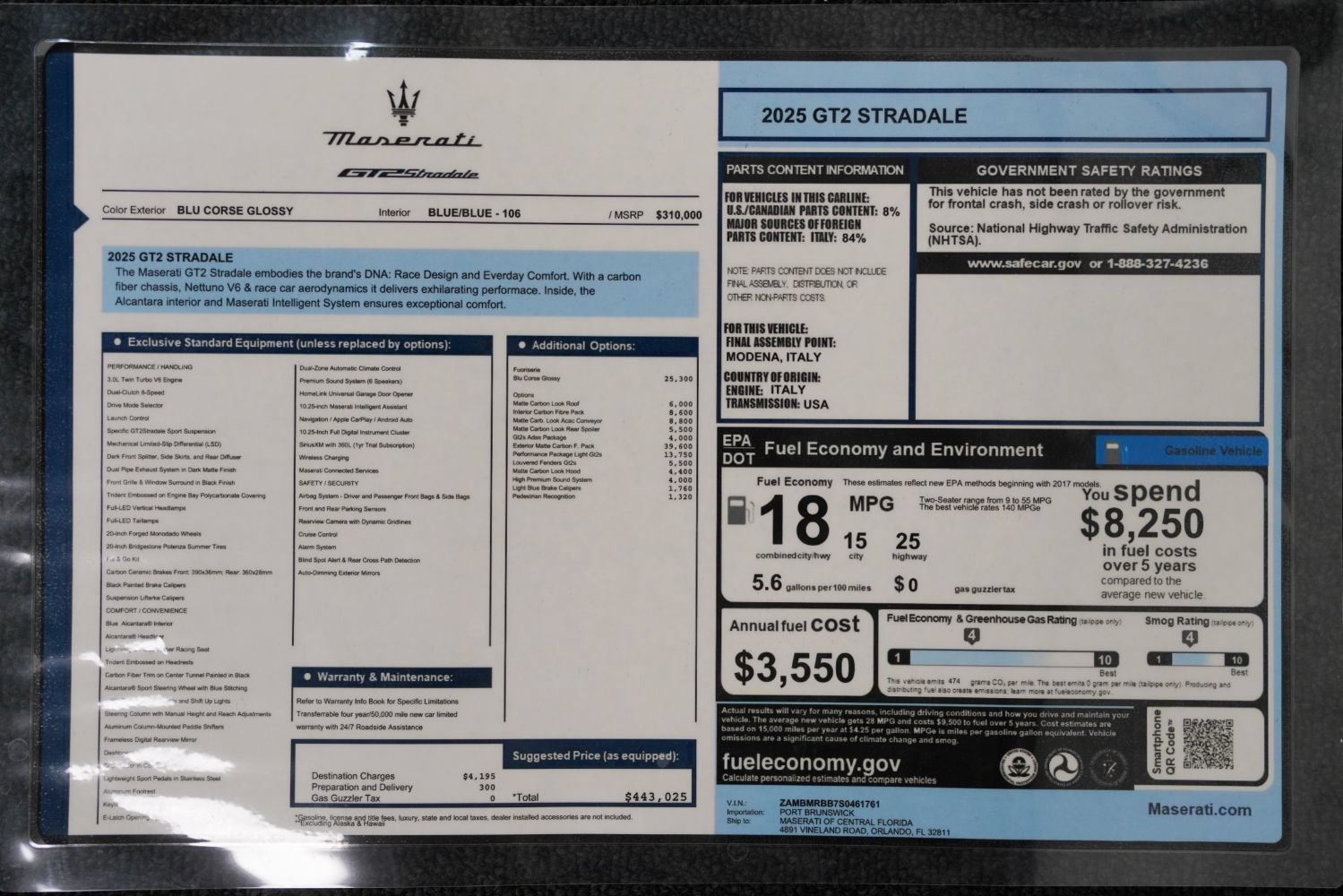 Used 2025 Maserati MC20 GT2 Stradale RWD image 4