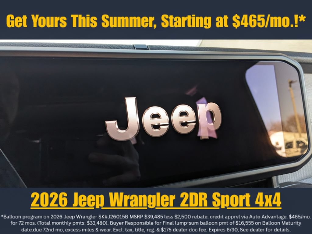 New 2026 Jeep Wrangler Sport AWD/4WD image 19