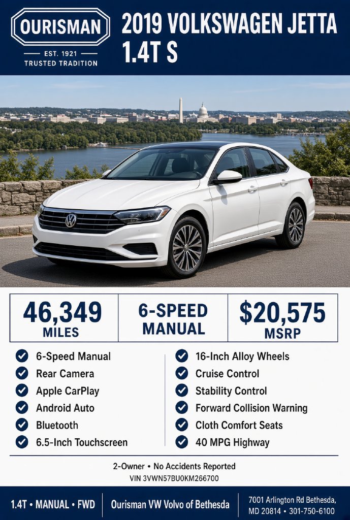 Used 2019 Volkswagen Jetta S w/ Driver Assistance Package FWD image 2