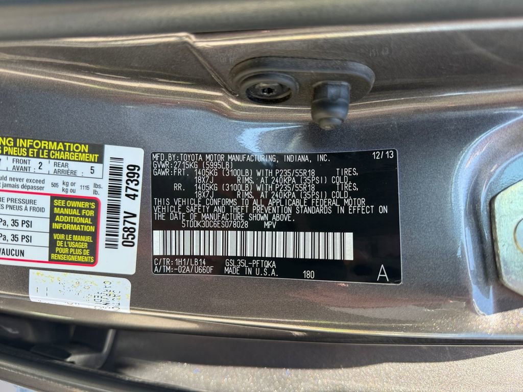 Used 2014 Toyota Sienna XLE w/ Entertainment Package image 20