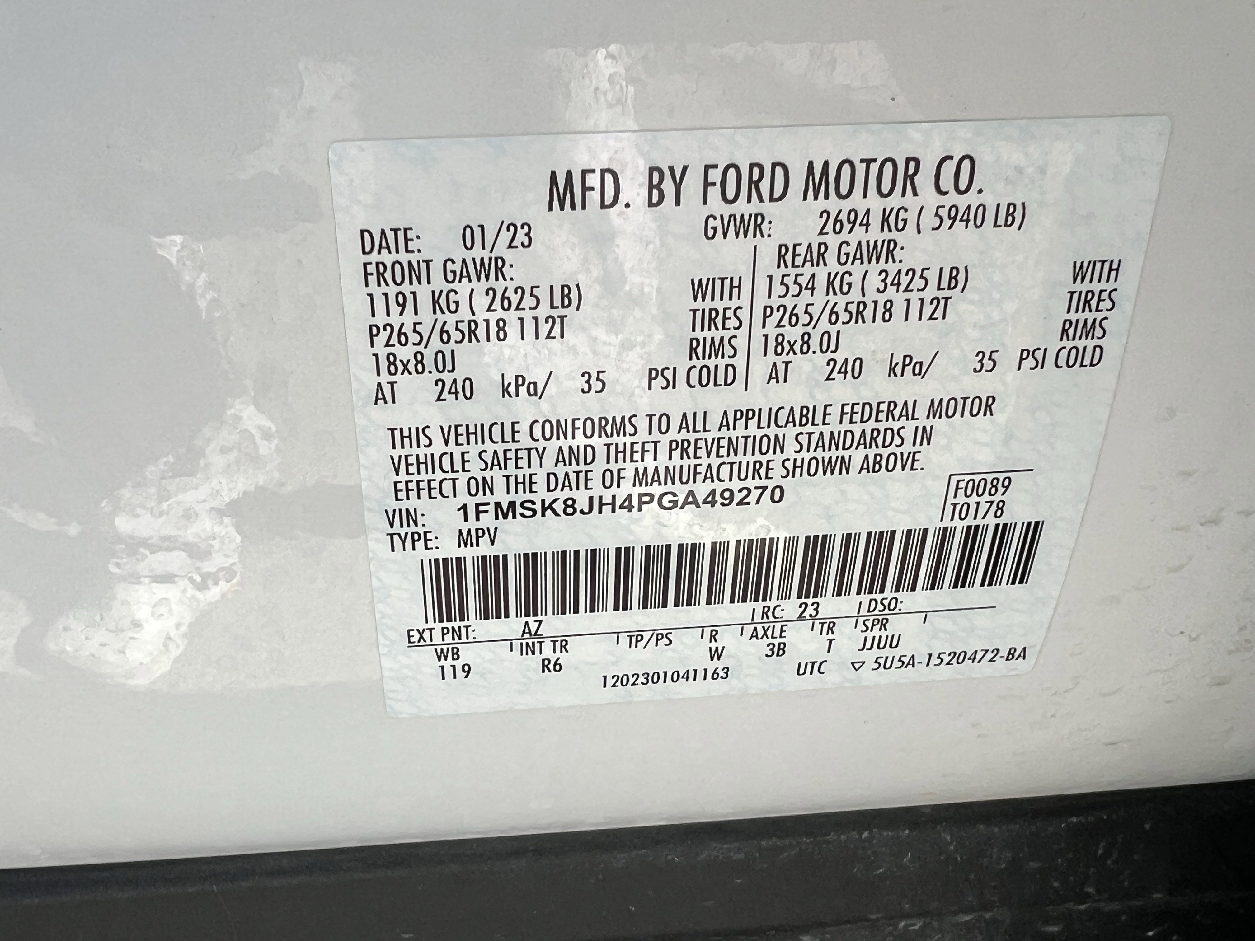 Used 2023 Ford Explorer Timberline w/ Timberline Technology Package image 31