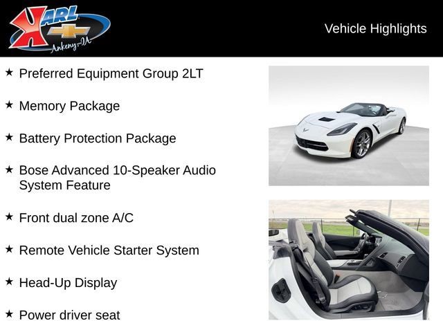 Used 2016 Chevrolet Corvette Stingray Convertible w/ 2LT Preferred Equipment Group image 2