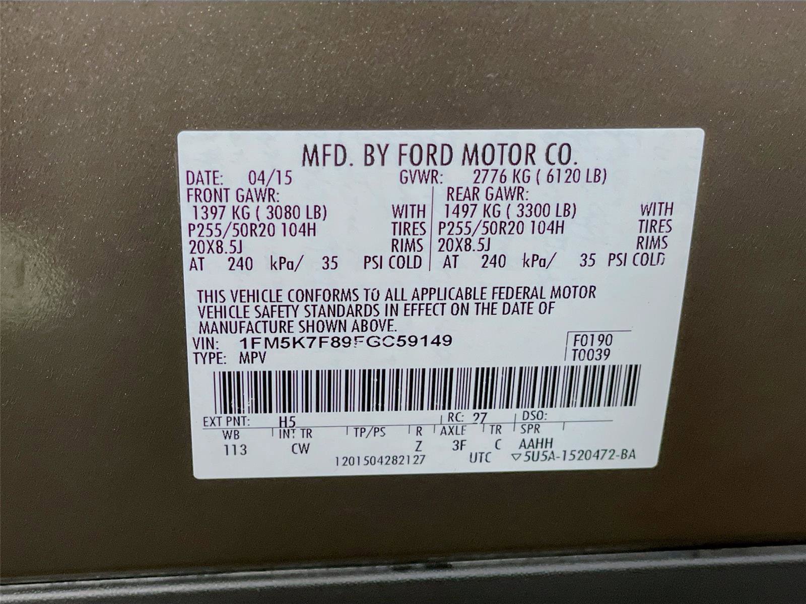 Used 2015 Ford Explorer Limited w/ Equipment Group 302A image 38