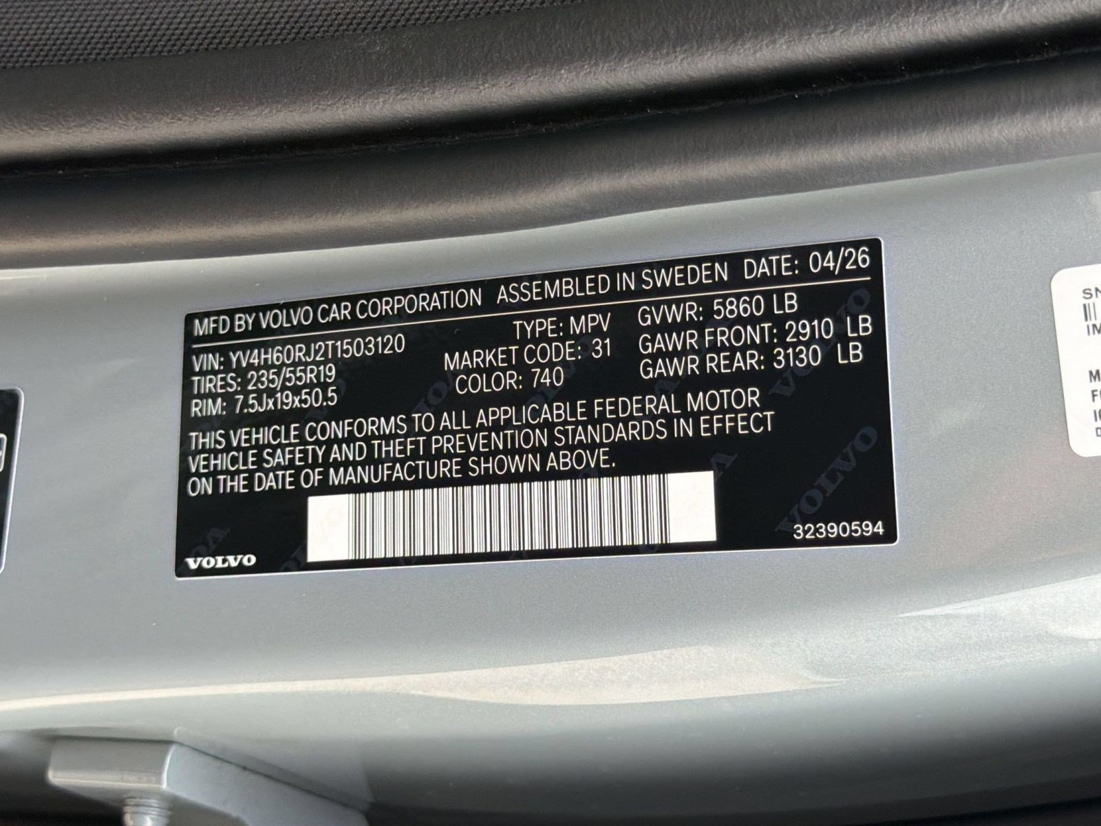 New 2026 Volvo XC60 T8 Core w/ Climate Package AWD/4WD image 26