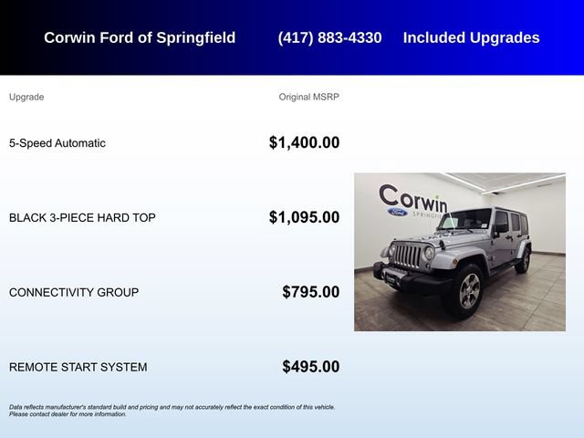 Used 2018 Jeep Wrangler Unlimited Sahara w/ Connectivity Group AWD/4WD image 5