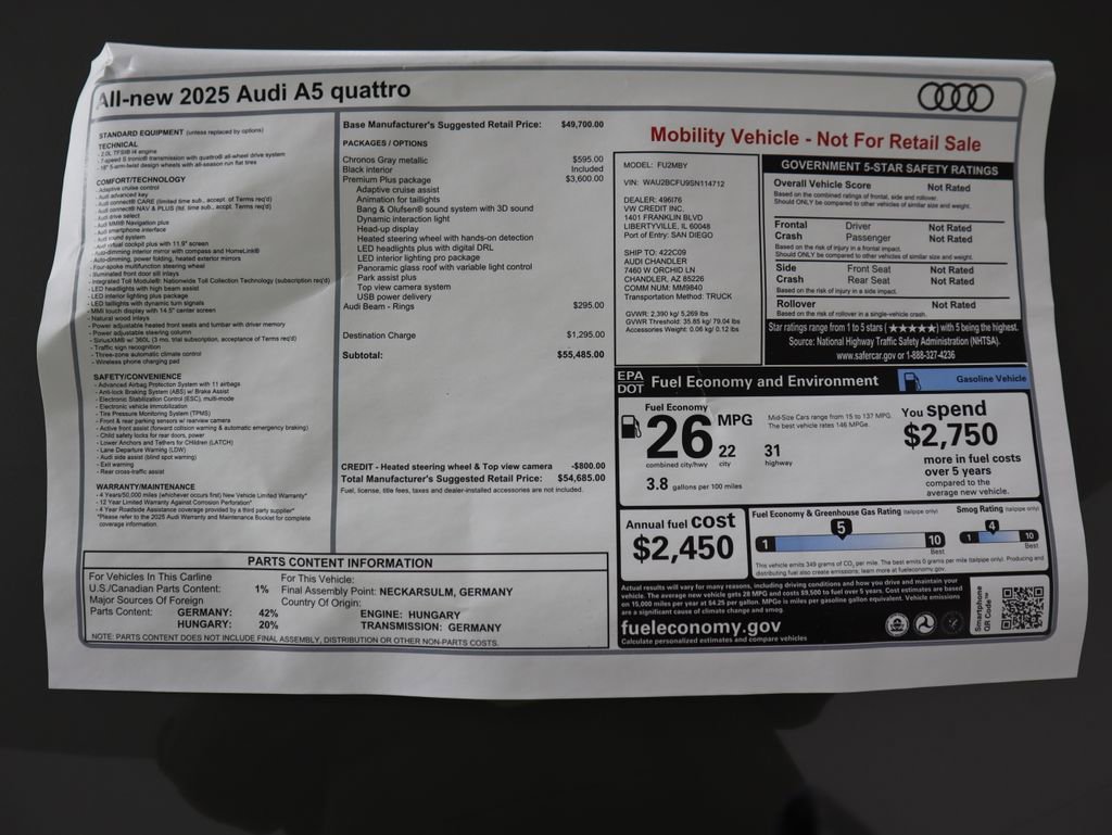 Used 2025 Audi A5 2.0T Premium Plus image 9