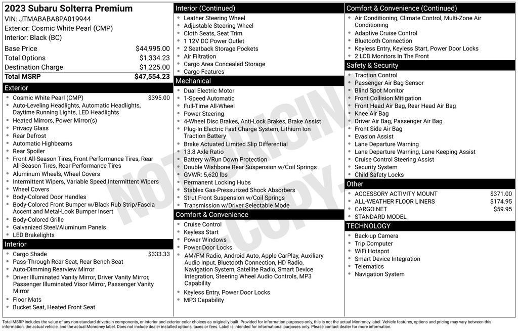 Certified 2023 Subaru Solterra AWD image 37