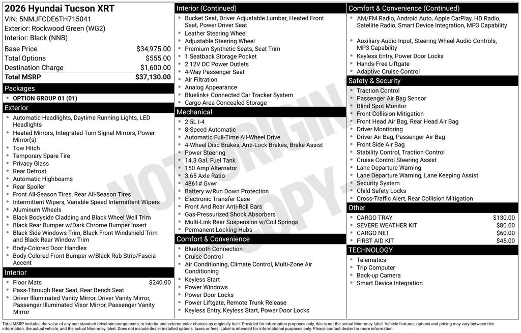 New 2026 Hyundai Tucson XRT AWD/4WD image 26