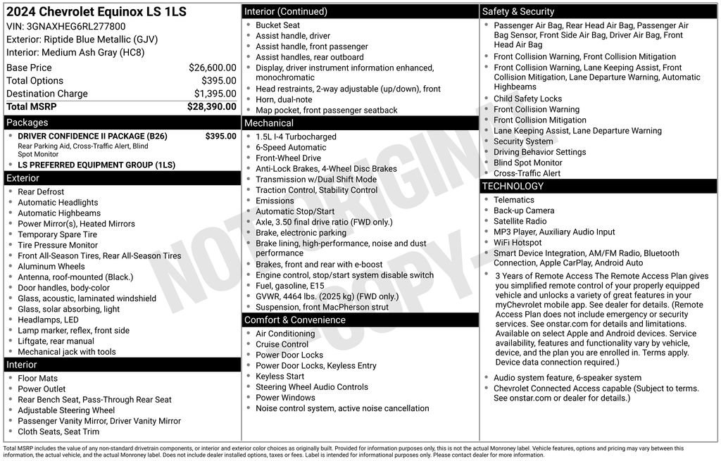 Used 2024 Chevrolet Equinox LS w/ Driver Confidence II Package FWD image 6