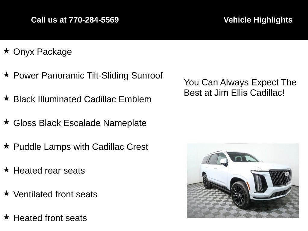 Certified 2026 Cadillac Escalade Sport w/ LPO, ONYX Package image 5