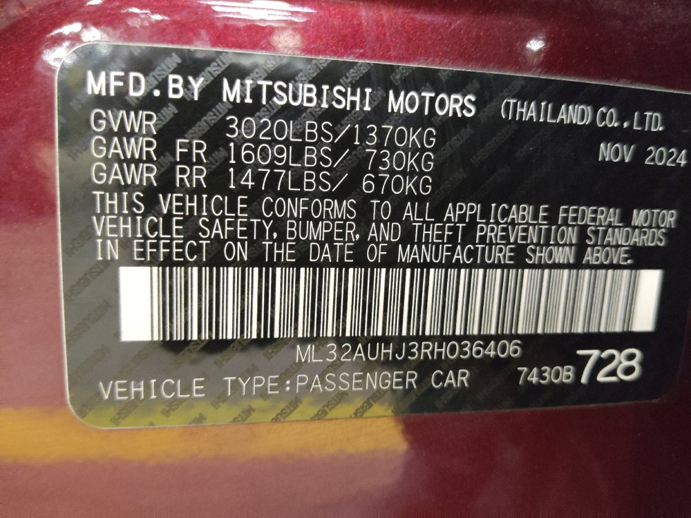 Used 2024 Mitsubishi Mirage ES FWD image 33