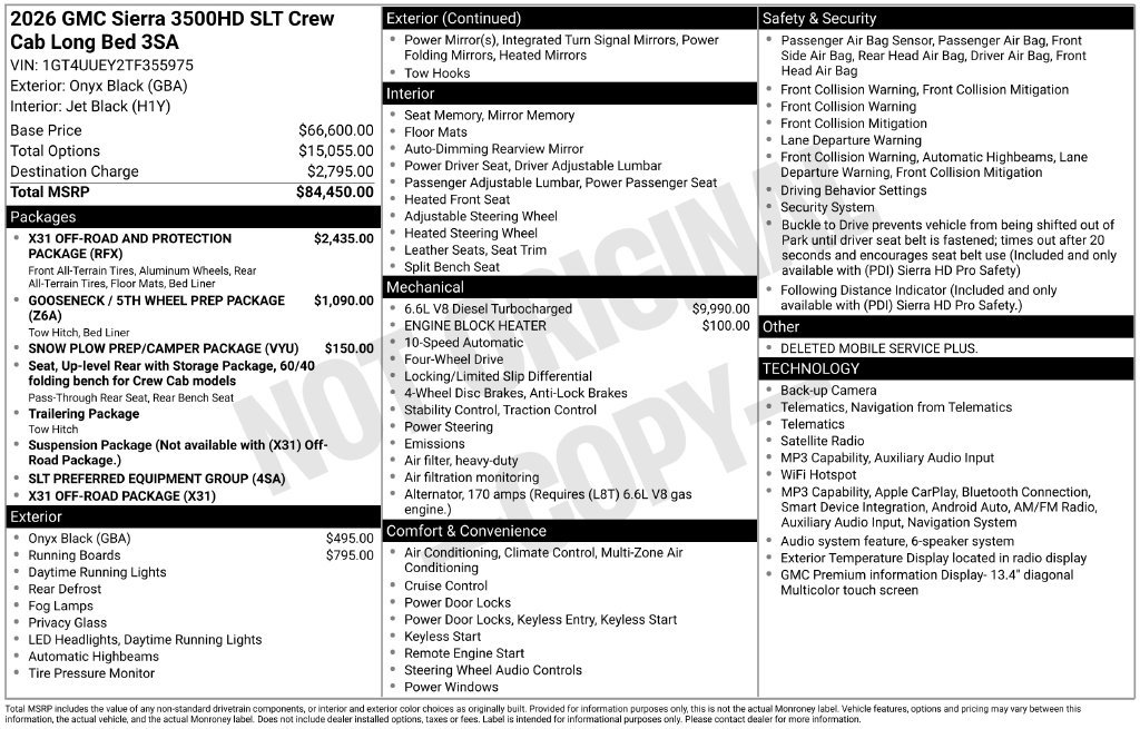 New 2026 GMC Sierra 3500 SLT AWD/4WD image 26
