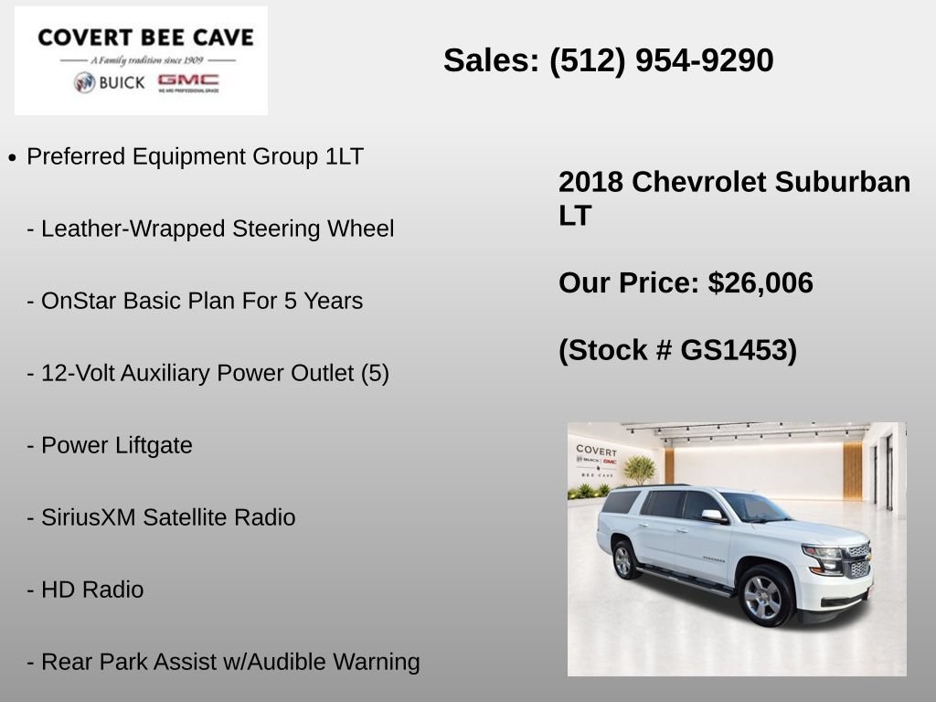Used 2018 Chevrolet Suburban LT w/ Max Trailering Package AWD/4WD image 19