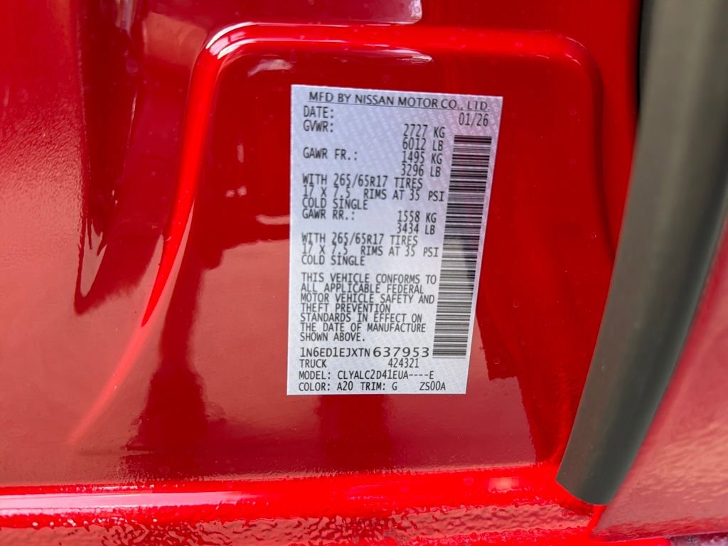 New 2026 Nissan Frontier SV w/ SV Convenience Package RWD image 30