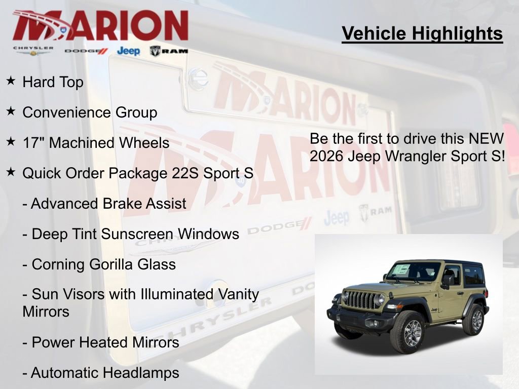New 2026 Jeep Wrangler Sport S image 5