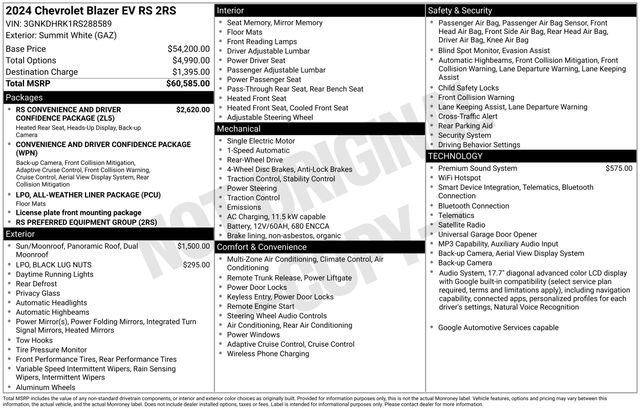 Used 2024 Chevrolet Blazer EV RS RWD image 37