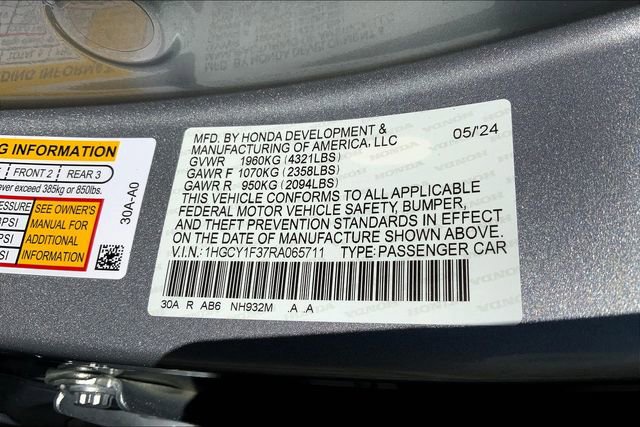 New 2024 Honda Accord EX image 14