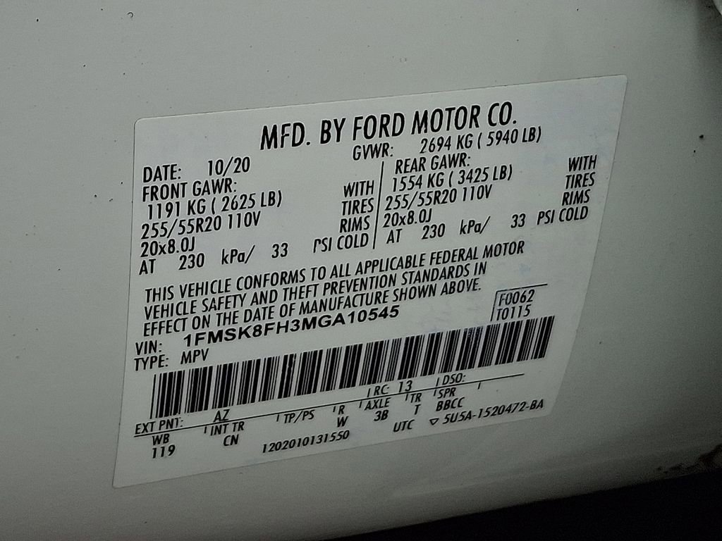 Used 2021 Ford Explorer Limited w/ Equipment Group 301A image 28