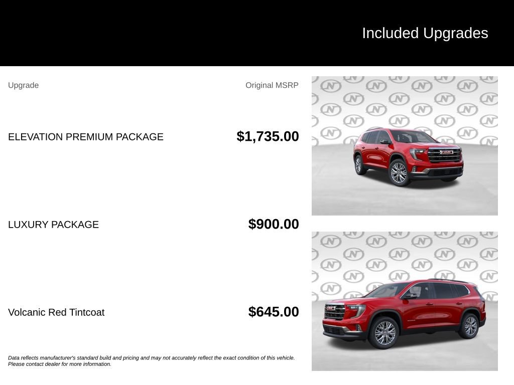 New 2026 GMC Acadia Elevation w/ Elevation Premium Package AWD/4WD image 3