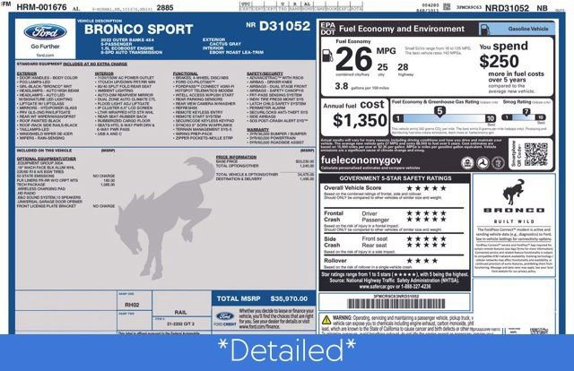 Used 2022 Ford Bronco Sport Outer Banks w/ Tech Package image 3