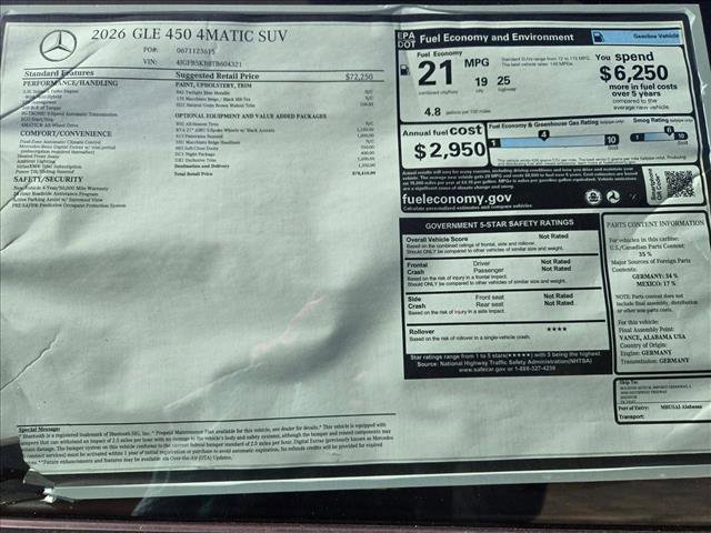 New 2026 Mercedes-Benz GLE 450 4MATIC image 16