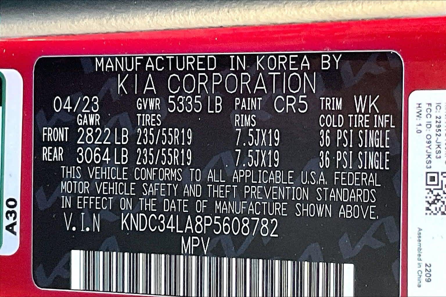 Certified 2023 Kia EV6 Wind RWD image 17