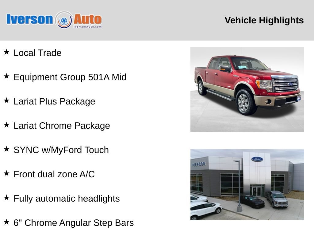 Used 2013 Ford F150 Lariat w/ Lariat Chrome Pkg AWD/4WD image 2