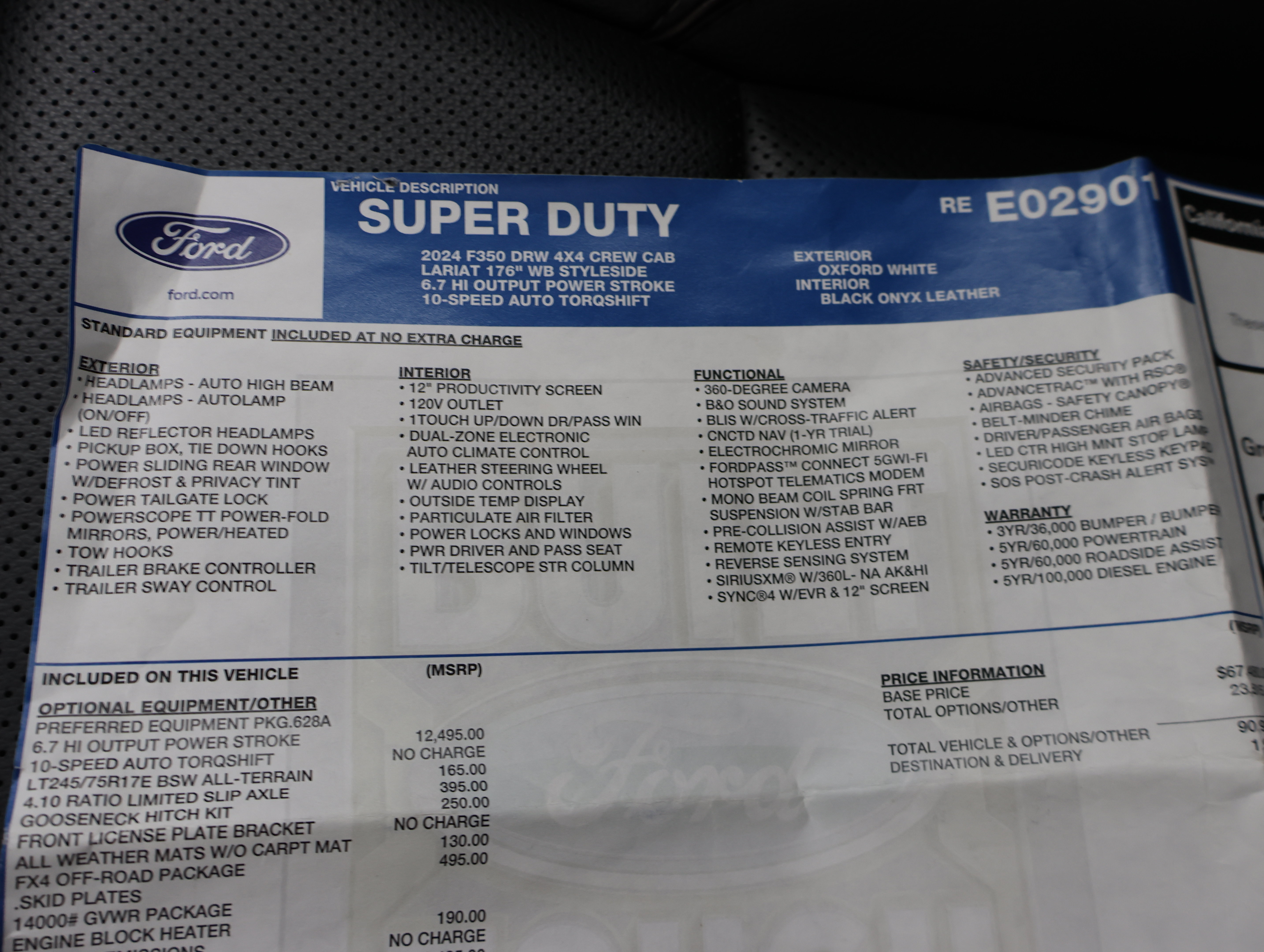 Used 2024 Ford F350 Lariat w/ Lariat Ultimate Package AWD/4WD image 70