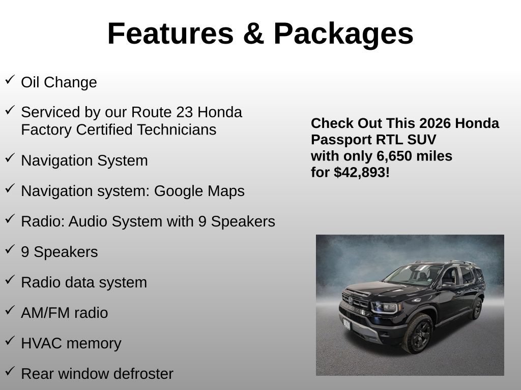 Certified 2026 Honda Passport RTL image 4