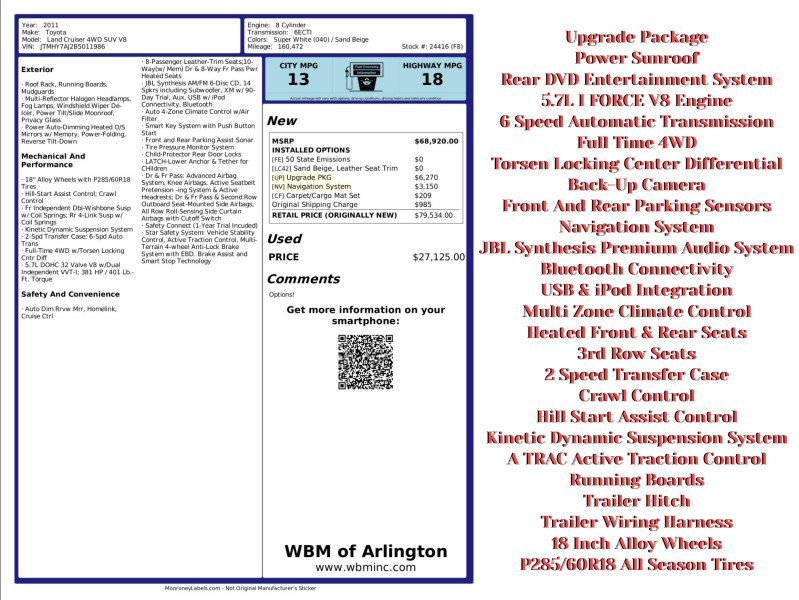 Used 2011 Toyota Land Cruiser 4WD image 2