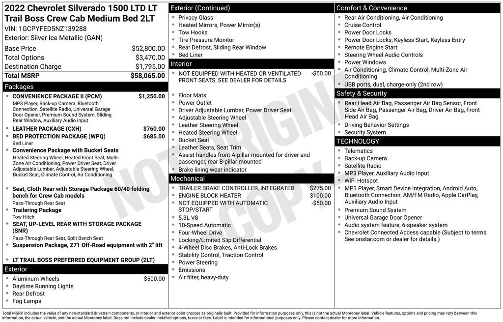 Used 2022 Chevrolet Silverado 1500 LT Trail Boss w/ Convenience Package II AWD/4WD image 30