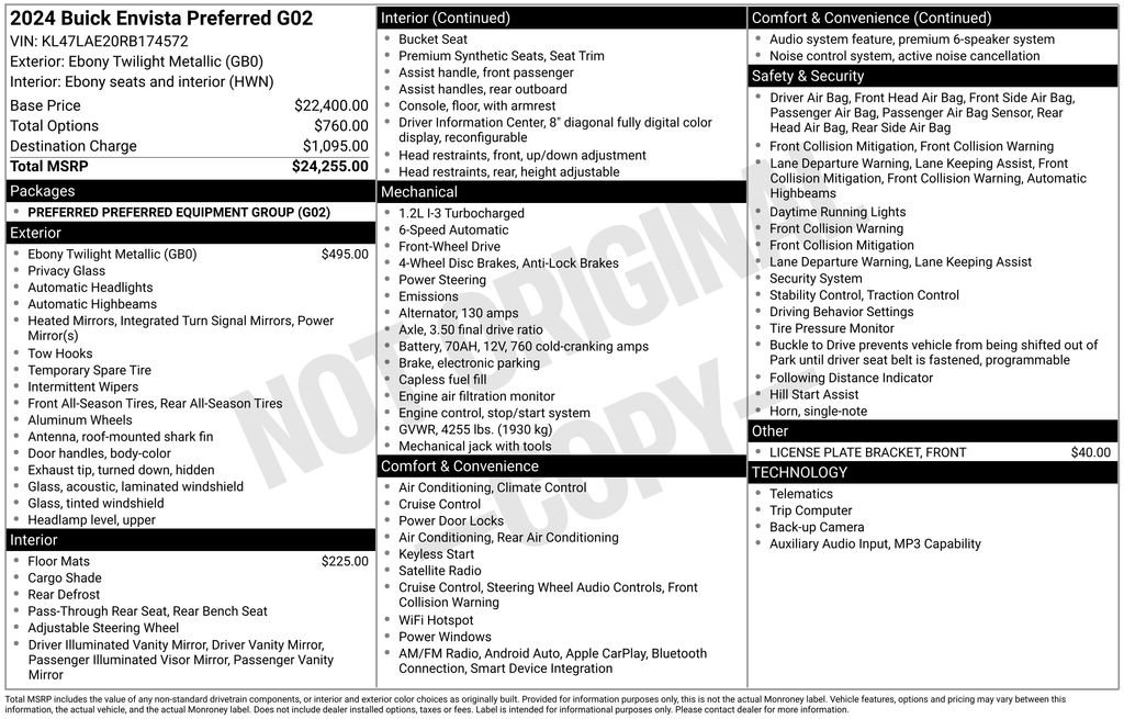 Used 2024 Buick Envista Preferred image 36