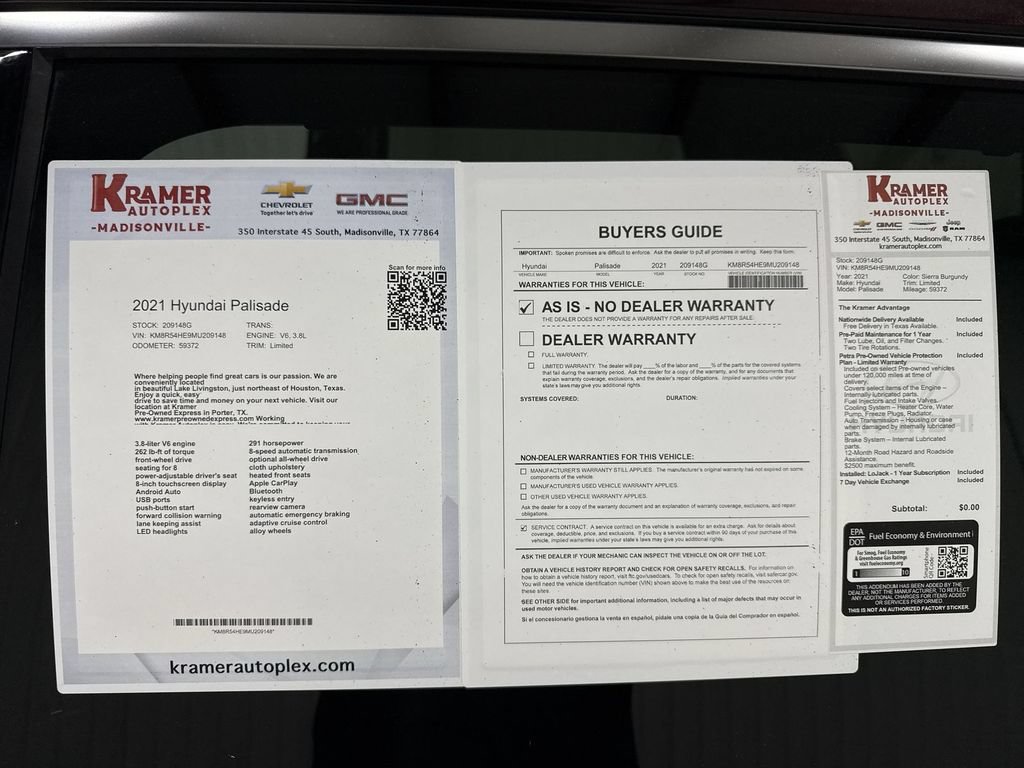 Used 2021 Hyundai Palisade Limited w/ Cargo Package FWD image 35