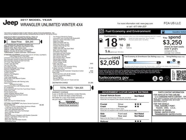 Used 2017 Jeep Wrangler Sahara image 3