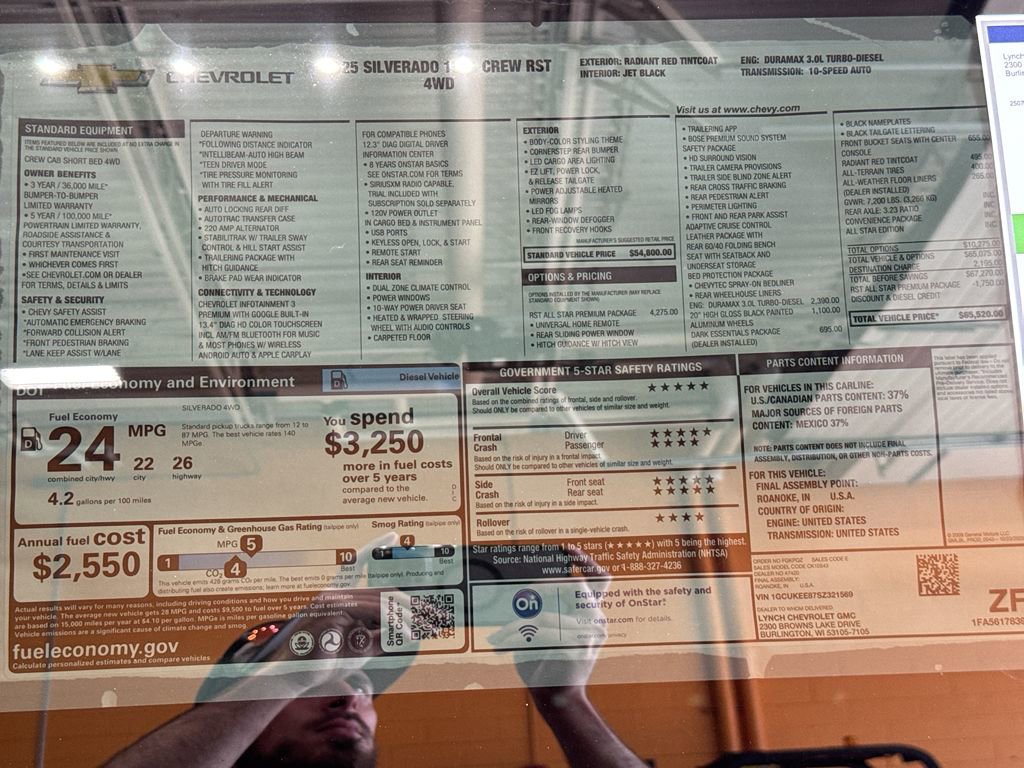 New 2025 Chevrolet Silverado 1500 RST w/ RST All Star Premium Package image 46