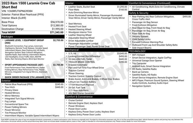 Used 2023 RAM 1500 Laramie AWD/4WD image 31