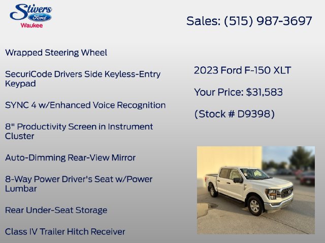 Used 2023 Ford F150 XLT w/ Equipment Group 301A Mid AWD/4WD image 22