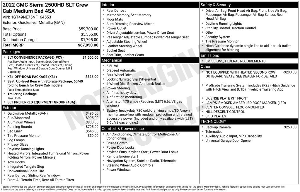 Used 2022 GMC Sierra 2500 SLT w/ SLT Convenience Package image 35