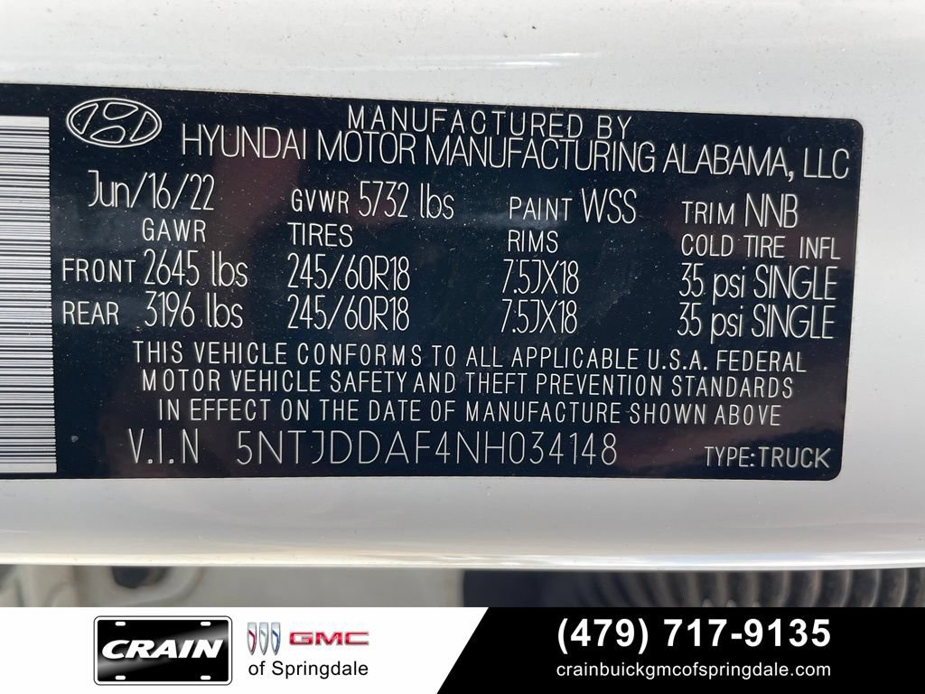Used 2022 Hyundai Santa Cruz SEL Premium AWD/4WD image 31