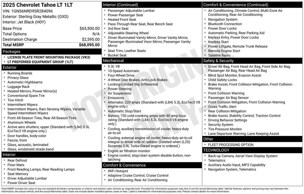 Used 2025 Chevrolet Tahoe LT AWD/4WD image 17