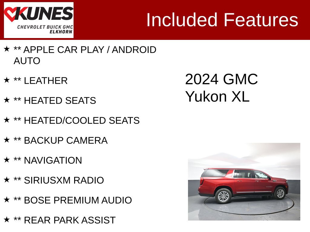 Used 2024 GMC Yukon XL SLT w/ SLT Luxury Package AWD/4WD image 2
