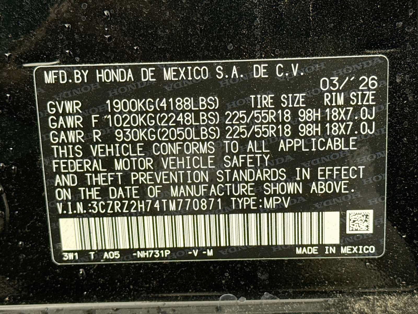 Certified 2026 Honda HR-V EX-L image 30
