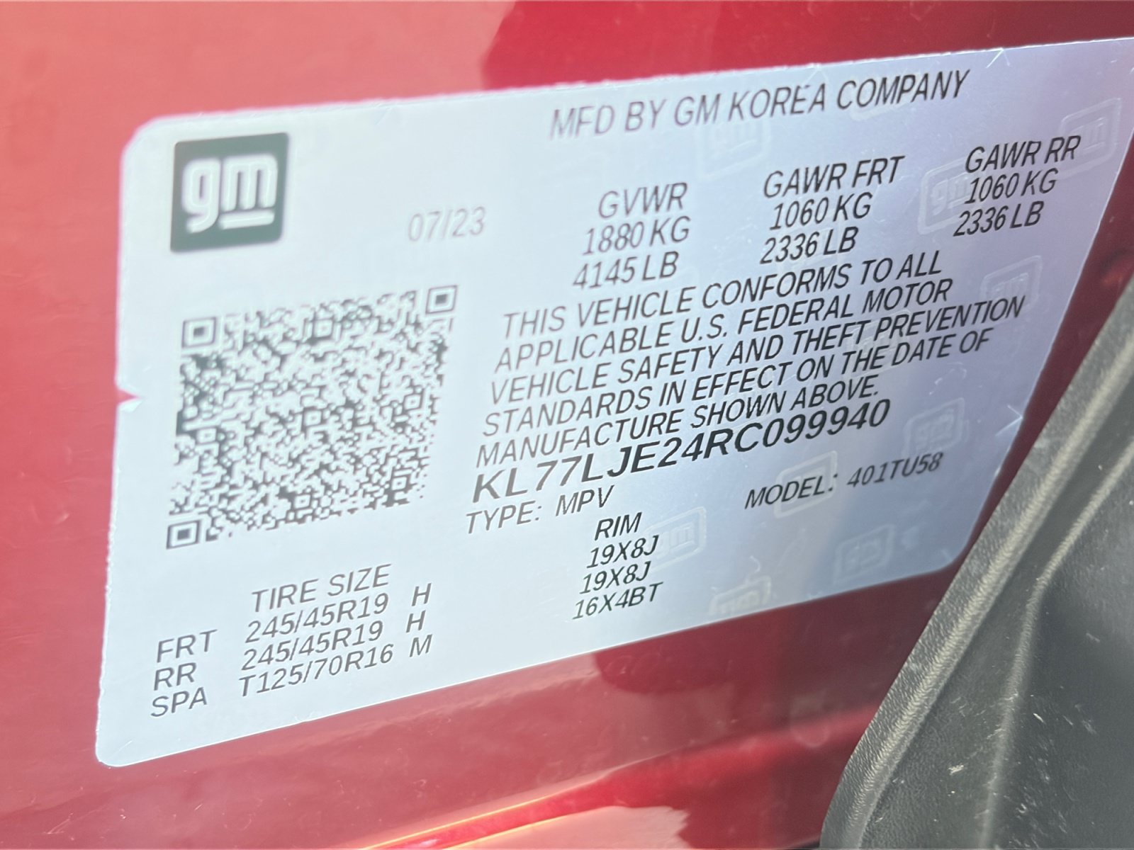 Certified 2024 Chevrolet Trax RS w/ Sunroof Package FWD image 30