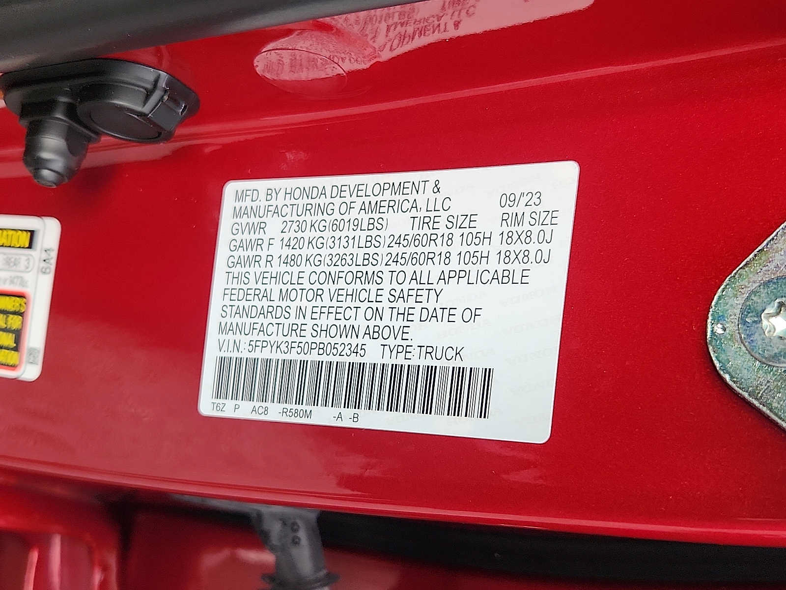 Certified 2023 Honda Ridgeline RTL image 26