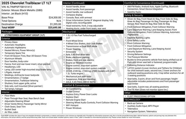 Used 2025 Chevrolet TrailBlazer LT FWD video 2