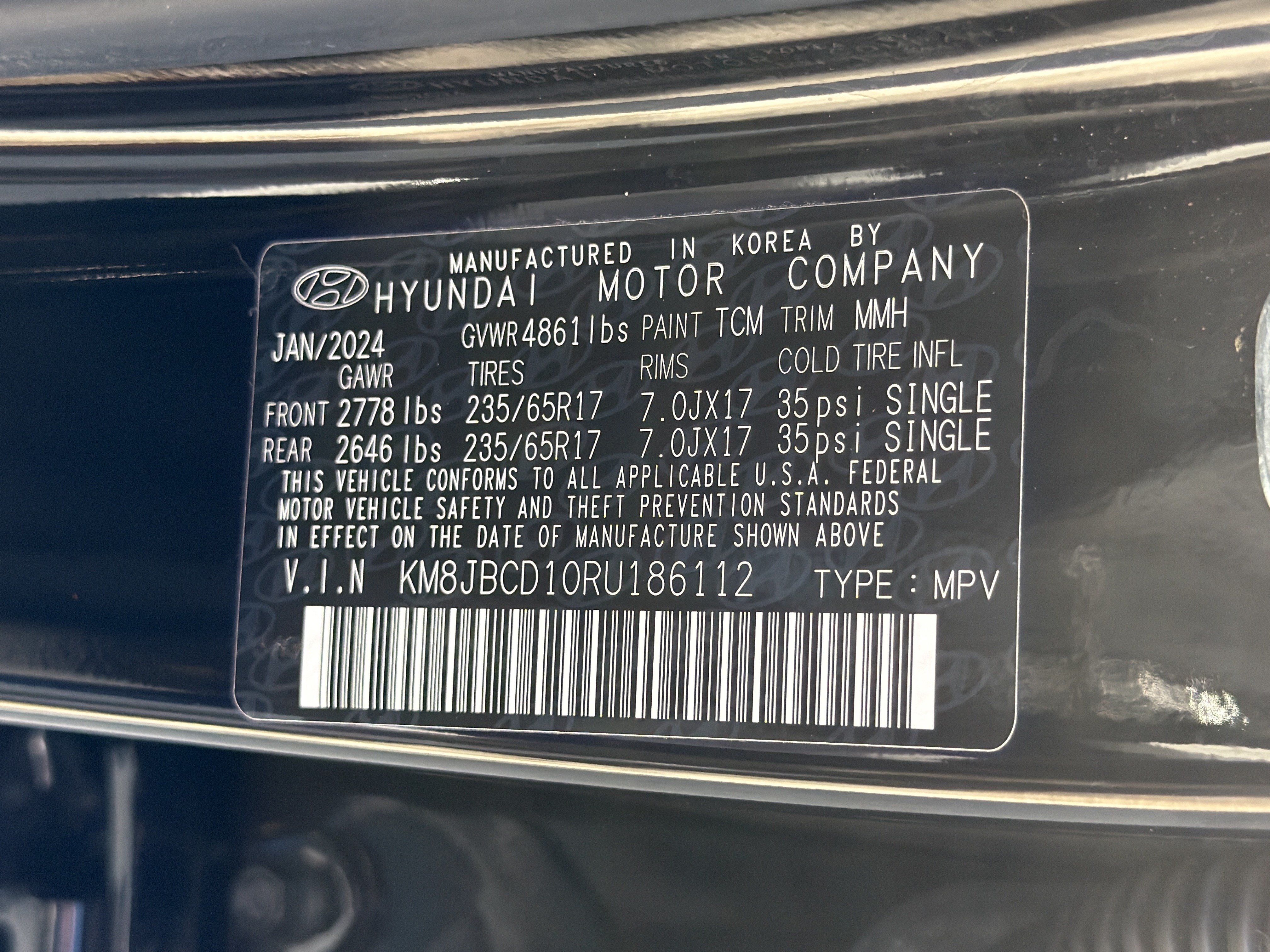 Used 2024 Hyundai Tucson Blue AWD/4WD image 31